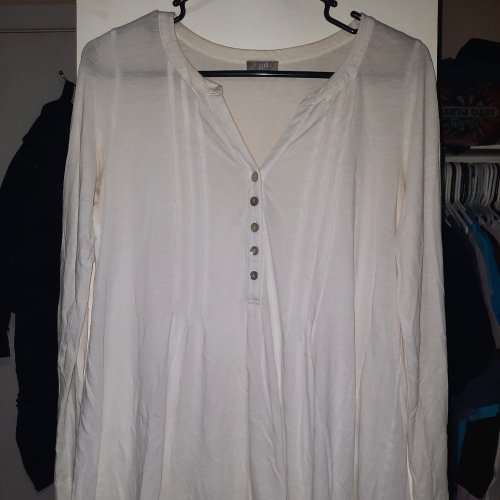 See through white long sleeve